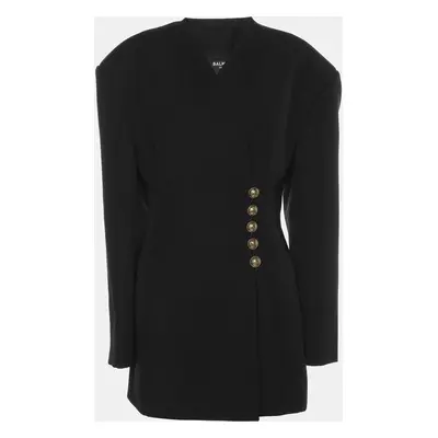 Balmain Black Wool Buttoned Front Blazer