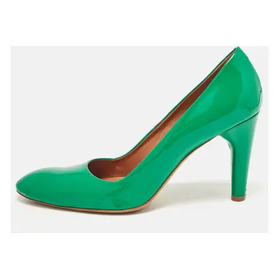 Celine Green Patent Leather Round Toe Pumps Size