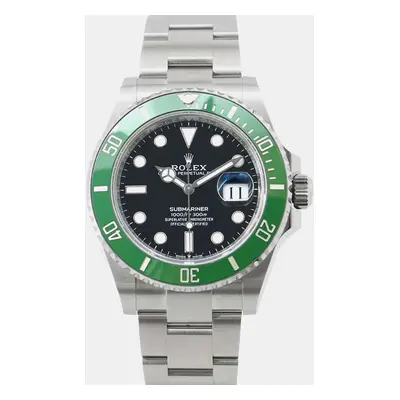 Rolex Black Stainless Steel Submariner 126610LV Automatic Men's Wristwatch mm