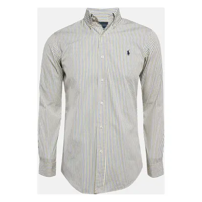 Polo Ralph Lauren Yellow/Blue Striped Cotton Custom Fit Shirt