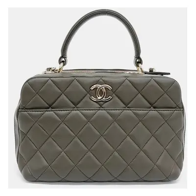 Chanel Green Leather Trendy CC Bowling Bag