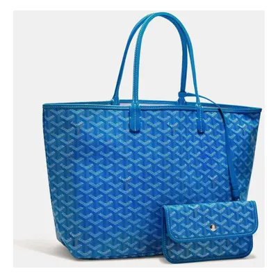 Goyard Sky Blue Goyardine Coated Canvas and Leather Saint Louis PM Tote Bag