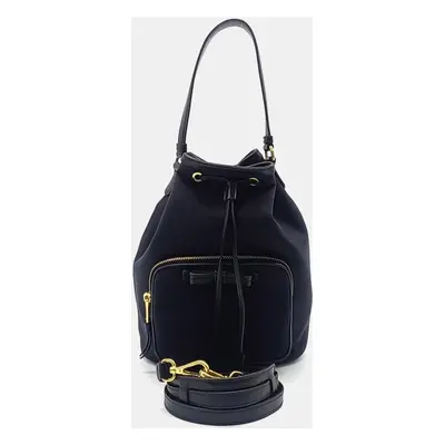 Prada Black Nylon Prada bucket tote large bag