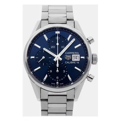 Tag Heuer Blue Stainless Steel Carrera CBK2112.BA0715 Automatic Men's Wristwatch mm