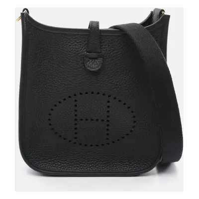 Hermes Black Leather Evelyne Tpm Amazon Shoulder Bag