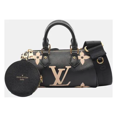 Louis Vuitton Black Leather Papillon Bb Monogram Empreinte Handbag