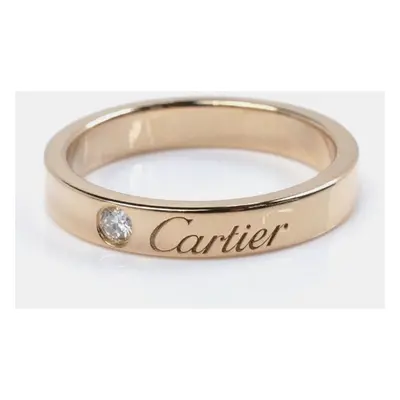 Cartier 18K Rose Gold C de Cartier Diamond Wedding Band Ring EU