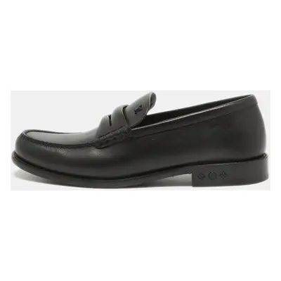 Louis Vuitton Black Leather Penny Loafers Size 44.5