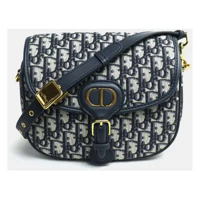 Christian Dior Navy Beige Bobby Medium Shoulder Bag