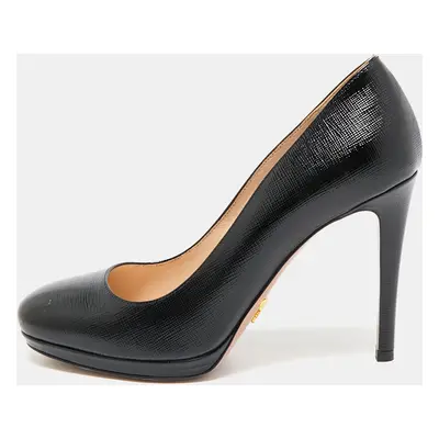 Prada Black Patent Leather Platform Pumps Size