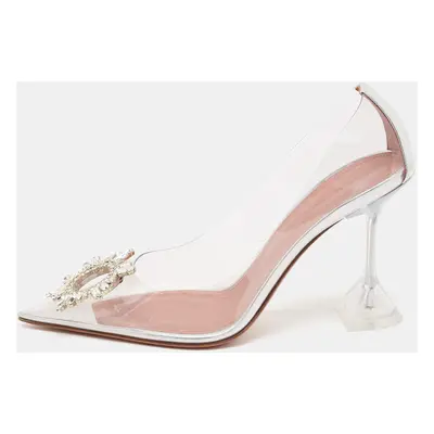 Amina Muaddi Transparent PVC Begum Pumps Size 39.5