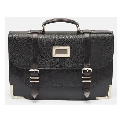 Louis Vuitton Black Lizard Larry Briefcase Bag