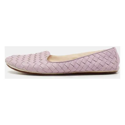 Bottega Veneta Lilac Intrecciato Leather Smoking Slippers Size 36.5