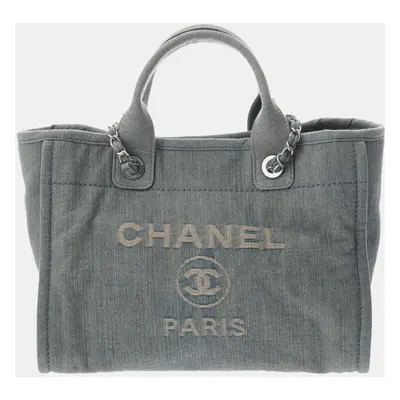 Chanel Navy Denim Deauville Tote Bag