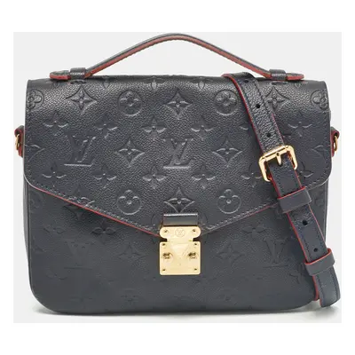 Louis Vuitton Blue Monogram Empreinte Leather Pochette Metis Bag