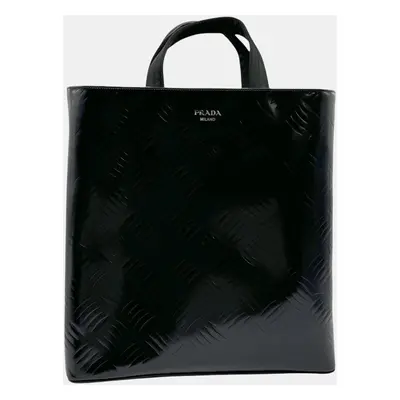 Prada Black Coated Leather Handbag