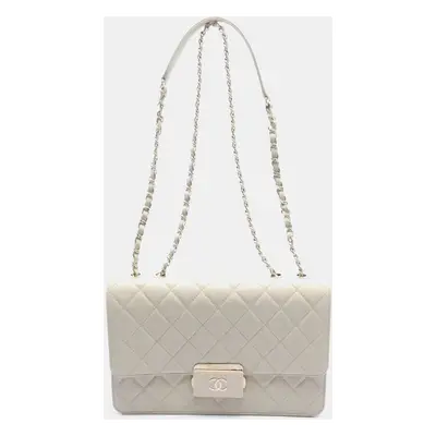 Chanel Leather Beige Beauty Lock Shoulder Bag