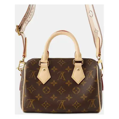 Louis Vuitton Brown/Red Monogram Speedy Bandouliere bag Size