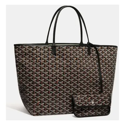 Goyard Black Goyardine Coated Canvas and Leather Saint Louis GM Tote Bag