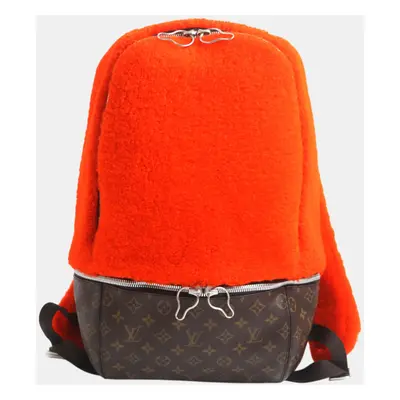 Louis Vuitton Orange Canvas Monogram Fleece Backpack