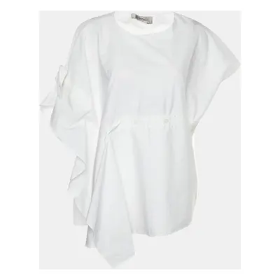 Sportmax White Cotton Asymmetric Blouse