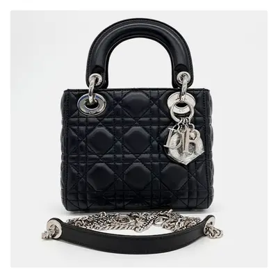 Dior Black Leather Lady Mini Bag