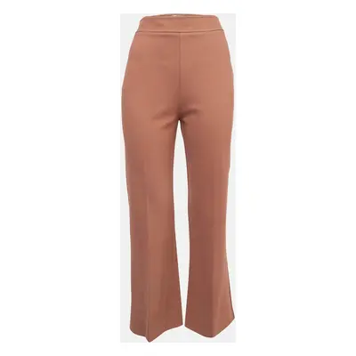 Victoria Victoria Beckham Brown Stretch Knit Flared Trousers