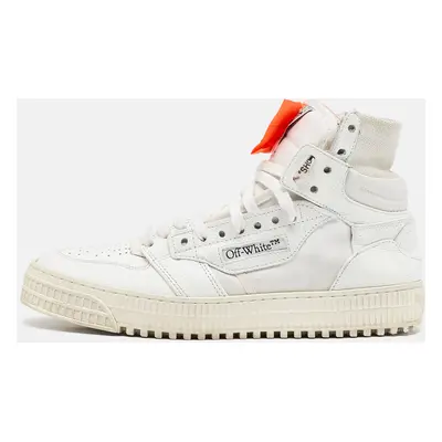 Off-White White Leather and Canvas 3.0 Off Court Sneakers Size