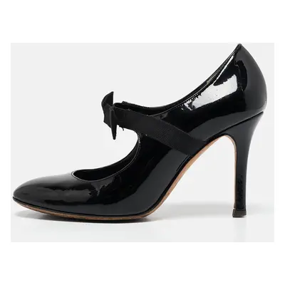 D&G Black Patent Leather Bow Mary Jane Pumps Size