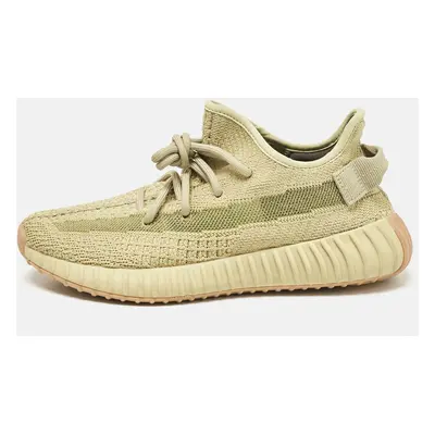 Yeezy x Adidas Green Knit Fabric Boost V2 Sulfur Sneakers Size 2/3