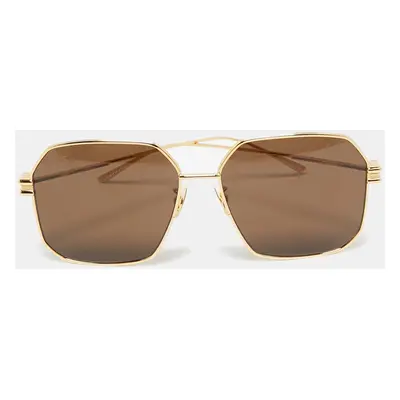 Bottega Veneta Black/Gold Tone BV1047S Square Sunglasses