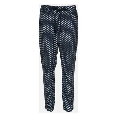 Weekend Max Mara Black Dot Print Crepe Tapered Trousers