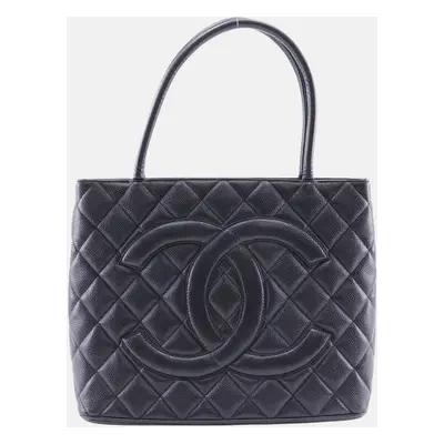 Chanel Black Caviar Skin Tote Bag