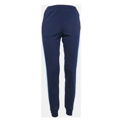 Prada Navy Blue Side Stripe Stretch Knit Jogger