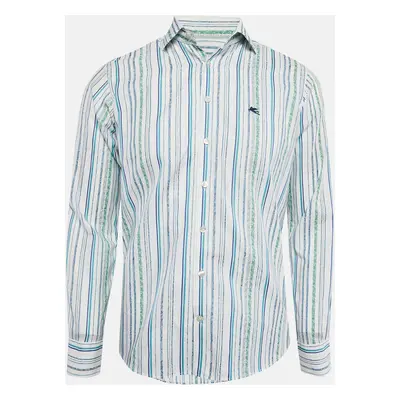 Etro Multicolor Stripe Print Button Front Shirt