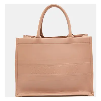 Dior Dusty Pink Leather Medium Book Tote