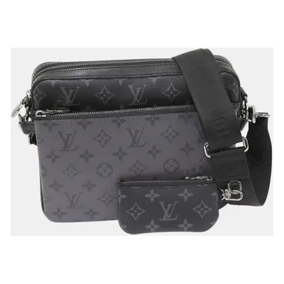 Louis Vuitton Black Canvas Monogram Eclipse Trio Messenger Bag