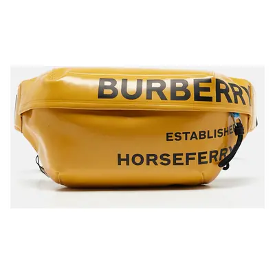 Burberry Yellow Coated Canvas Medium Sonny Bum Bag