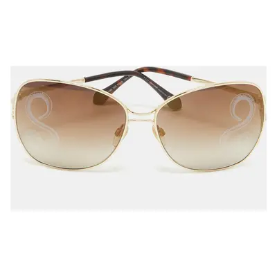 Roberto Cavalli Brown Gradient Gambassi Butterfly Sunglasses