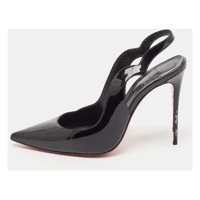 Christian Louboutin Black Patent Leather Hot Chick Pumps Size 38.5