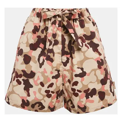 Moncler Beige Camouflage Print Cotton Shorts