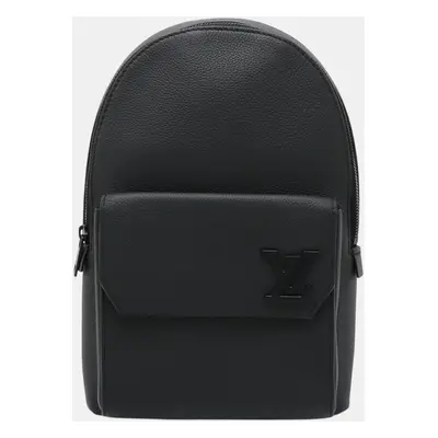 Louis Vuitton Black Leather Aerogram Pilot Sling Bag