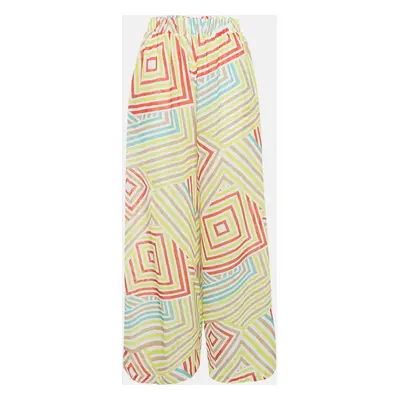 M Missoni Multicolor Printed Cotton Palazzo Pants