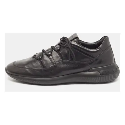 Tod's Black Leather Lace Up Sneakers Size