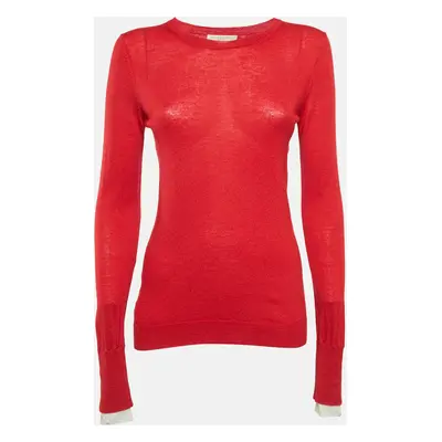 Burberry Brit Red Wool Round Neck Sweater