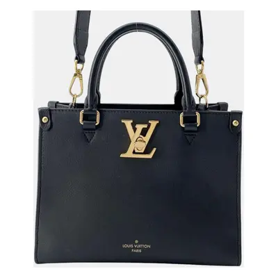 Louis Vuitton Noir Grained Calf Leather Padlock & Go bag