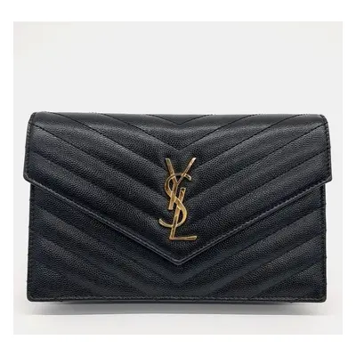 Saint Laurent Paris Black Leather Cassandra Mini Crossbody Bag