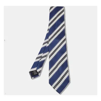 Ermenegildo Zegna Vintage Striped Silk Blend Classic Tie