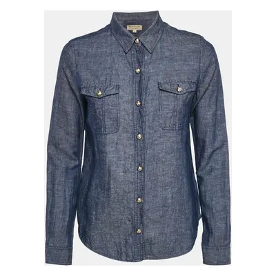 Burberry Blue Denim Button Detail Shirt