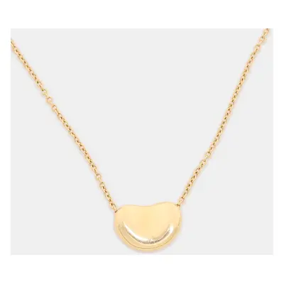 Tiffany & Co. Elsa Peretti Bean 18k Yellow Gold Pendant Necklace